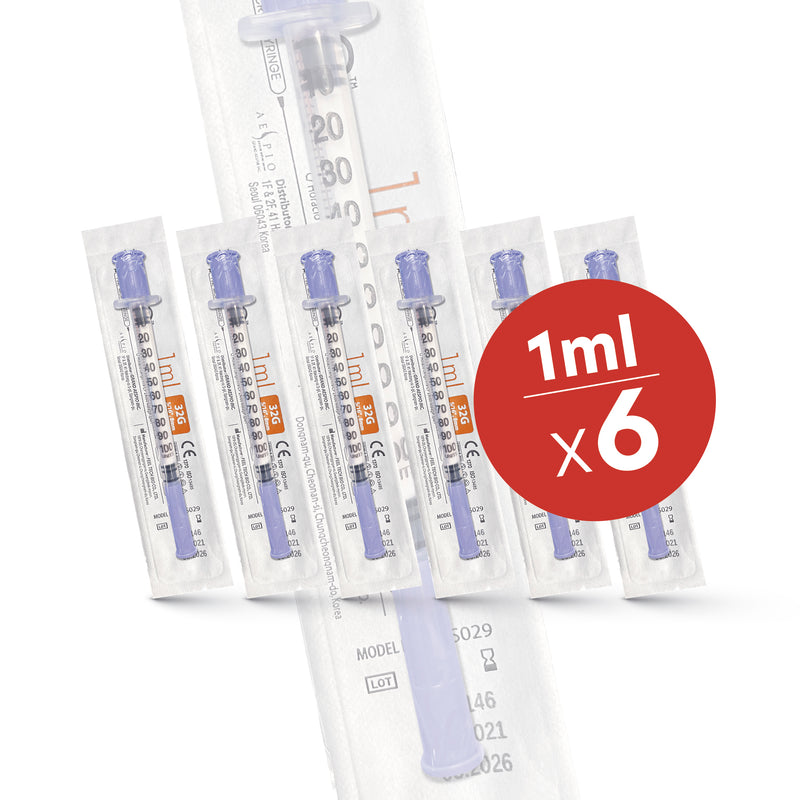 6 x FMS Micro Syringes (32G / 1ml / 8mm) 🎉 25% OFF - LSF Dermal Fillers