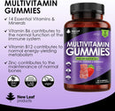 Multivitamin Gummies High Strength for Men Women - Vegetarian +14 Essential Vitamins & Minerals - Gluten Free, Non-GMO Multi Vitamins Chewable Adults Vitamin C A D E B12 B6 & Biotin, Zinc & Iodine - LSF Dermal Fillers