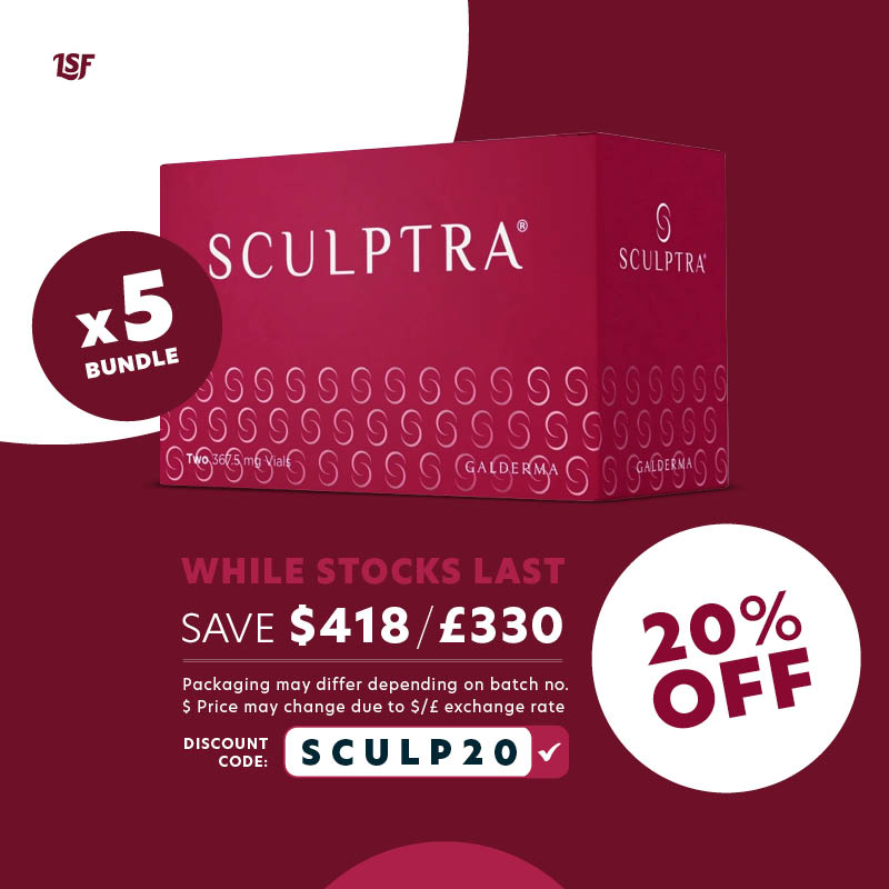 5 x Sculptra® (2 x Vials) 20% OFF Bundle SAVE £330 / PRE ORDER - Shipping 19th Jan - LSF Dermal Fillers