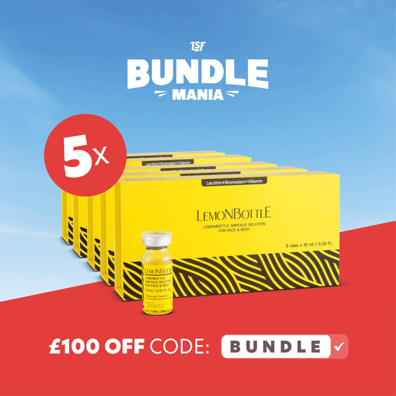 5 x Lemon Bottle (5x10ml vials) Bundle - £100 OFF