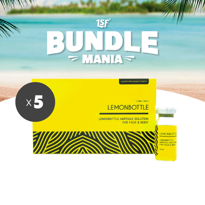 5 x LemonBottle Ampoule Solution for Face & Body (5x10ml vial) BUNDLE - LSF Dermal Fillers