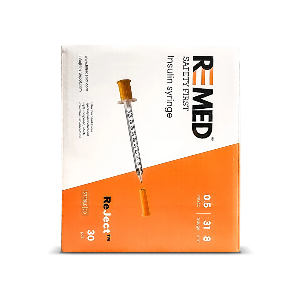 ReMed Insulin Syringe 0.5ml 31G 8mm (30 Pack) | LSF Dermal Fillers