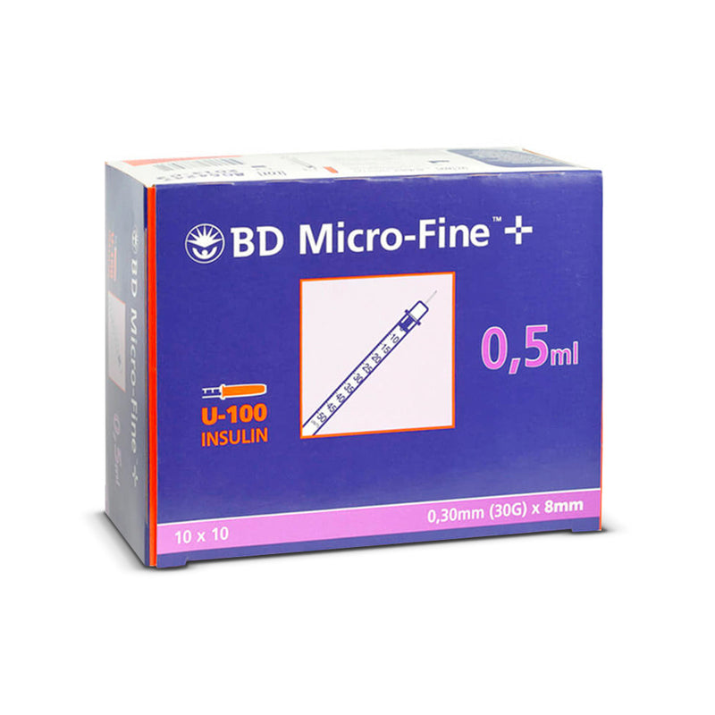 BD Microfine+ 0.5ml - 0.30mm (30g) x 8mm Syringes with Needles (Pack of 100) - LSF Dermal Fillers