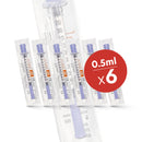 6 x FMS Micro Syringes (32G / 0.5ml / 8mm) 🎉 25% OFF - LSF Dermal Fillers