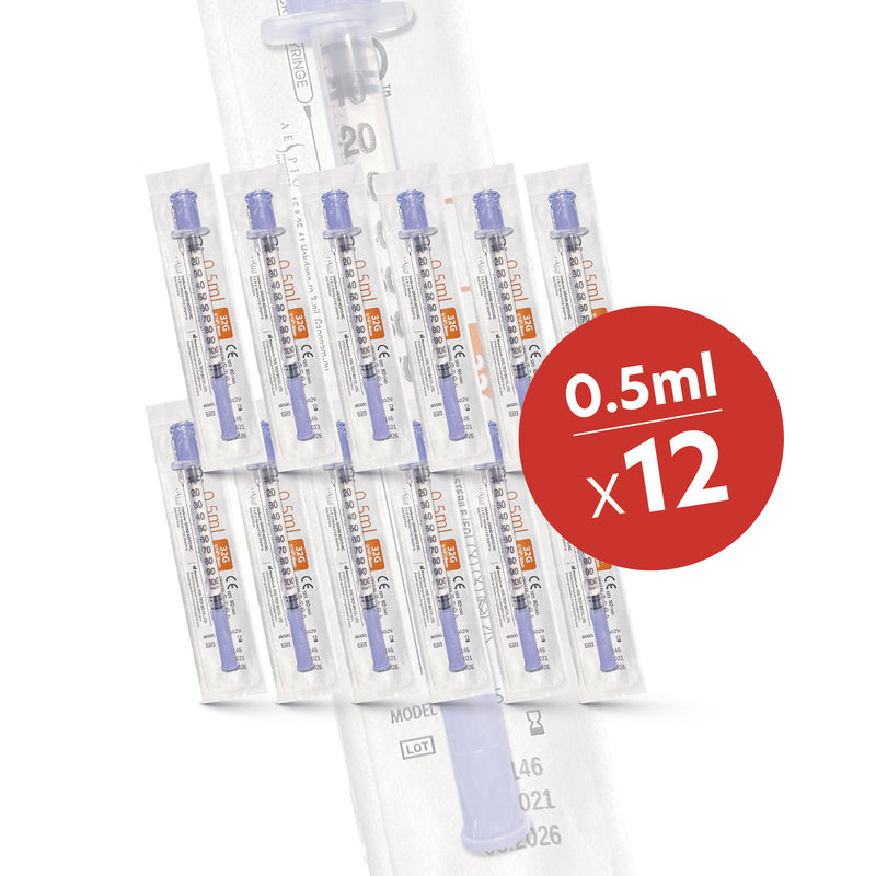 12 x FMS Micro Syringes (32G / 0.5ml / 8mm) 🎉 25% OFF - LSF Dermal Fillers