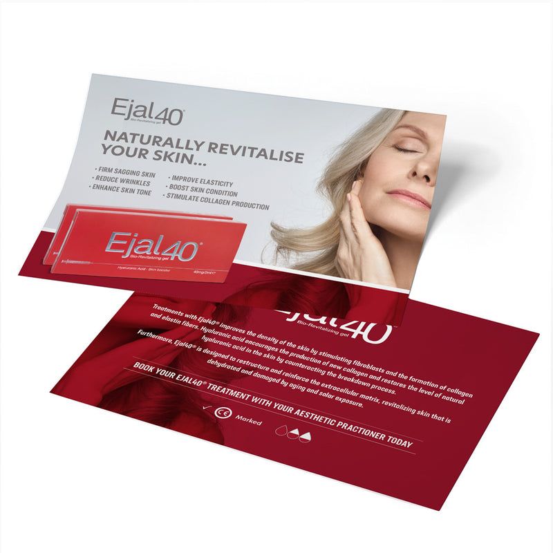 Ejal40® A6 double sided flyers x 100 ** PRE ORDER SHIPPING FRIDAY 26 NOV ** - LSF Dermal Fillers