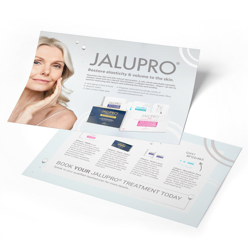 Jalupro® A6 double sided flyers x 100 - LSF Dermal Fillers