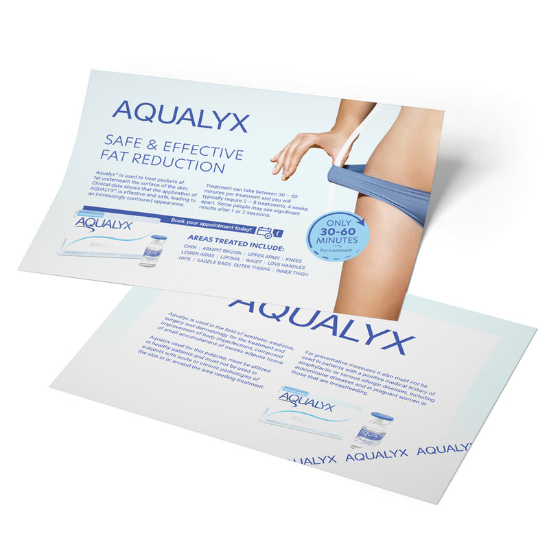 Aqualyx® A6 double sided flyers x 100 - LSF Dermal Fillers