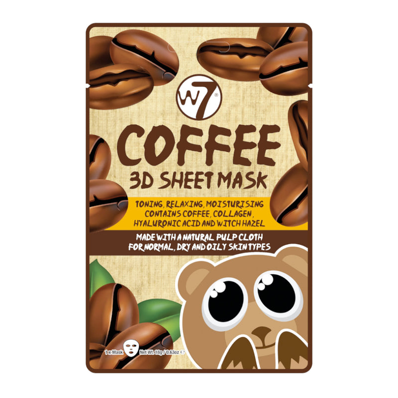 W7 Coffee 3D Sheet Mask - LSF Dermal Fillers