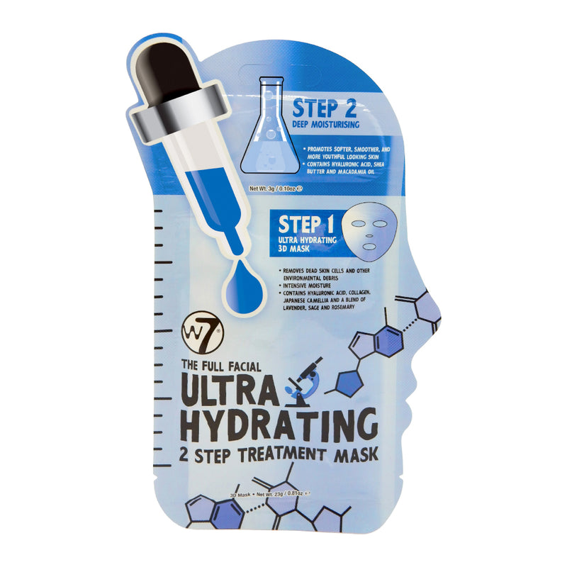 W7 The Full Facial Ultra Hydrating 2 Step Treatment Mask - LSF Dermal Fillers
